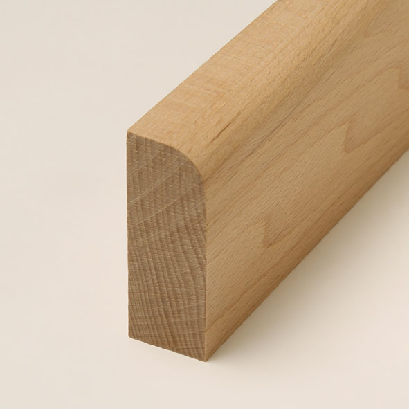 solid wood skirting 120mm with rounded front edge varnished beech solid wood skirting 120mm with rounded front edge varnished beech