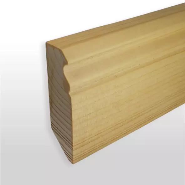 solid wood skirting 80mm with Berlin profile oiled pine