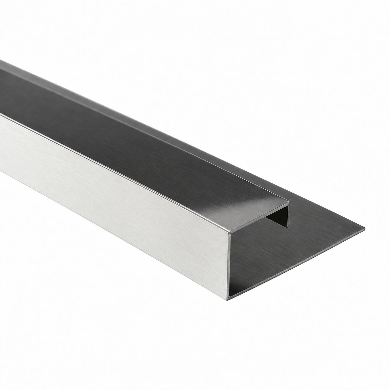 Quadratprofil Edelstahl „Q-Typ“ 14 mm, eckig - Edelstahl poliert