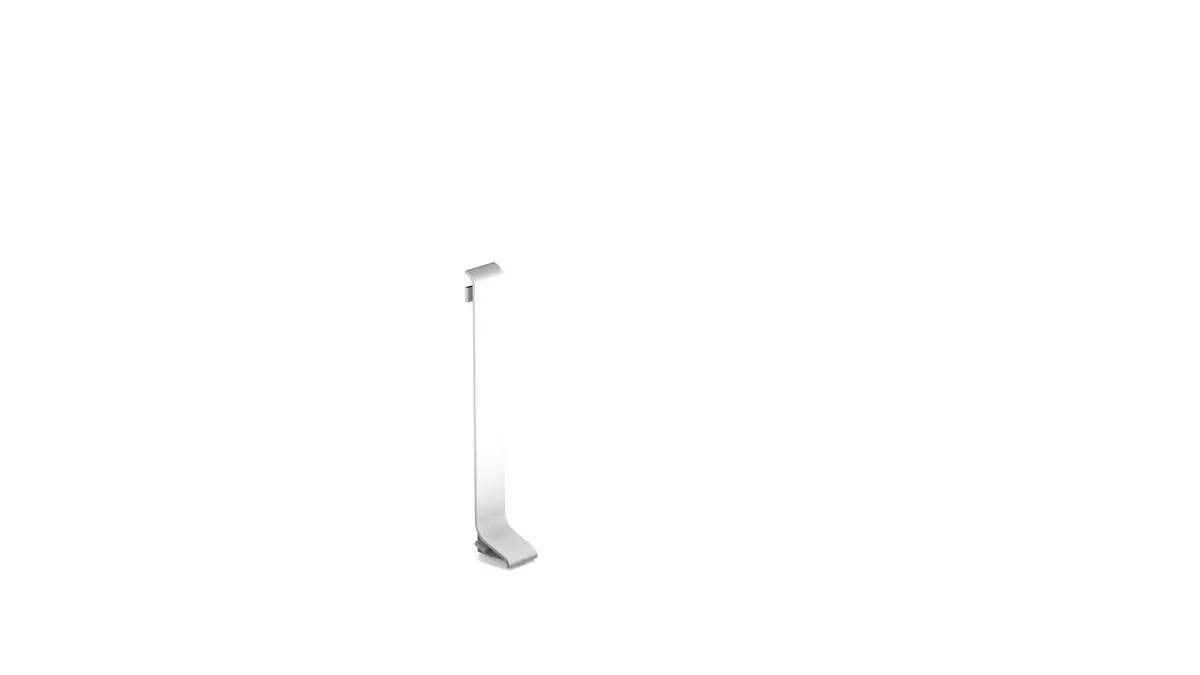 Connector for aluminium skirting board for adhesive mounting 60mm - silver