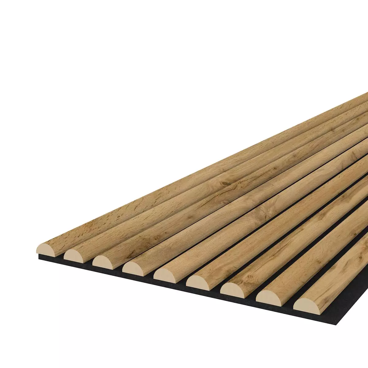 Akustikpaneel WAVE - Filzfarbe Schwarz 2600x400mm - verschiedene Farben