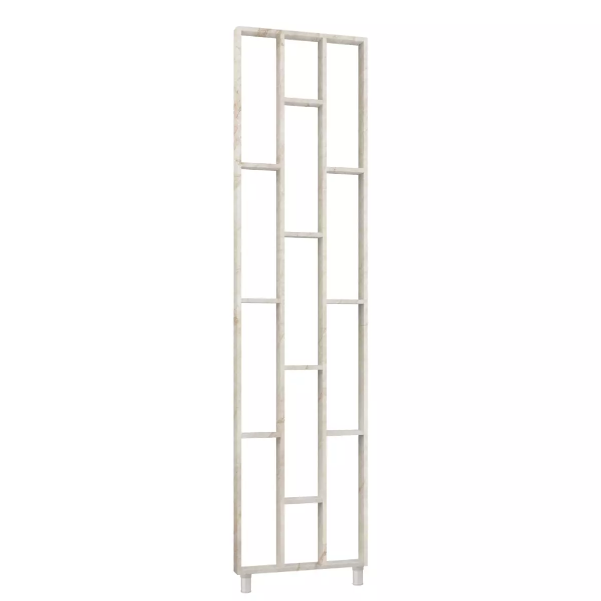Design Raumteiler, Regalsystem 75 x 634 x 2500 mm - Marmor Creme