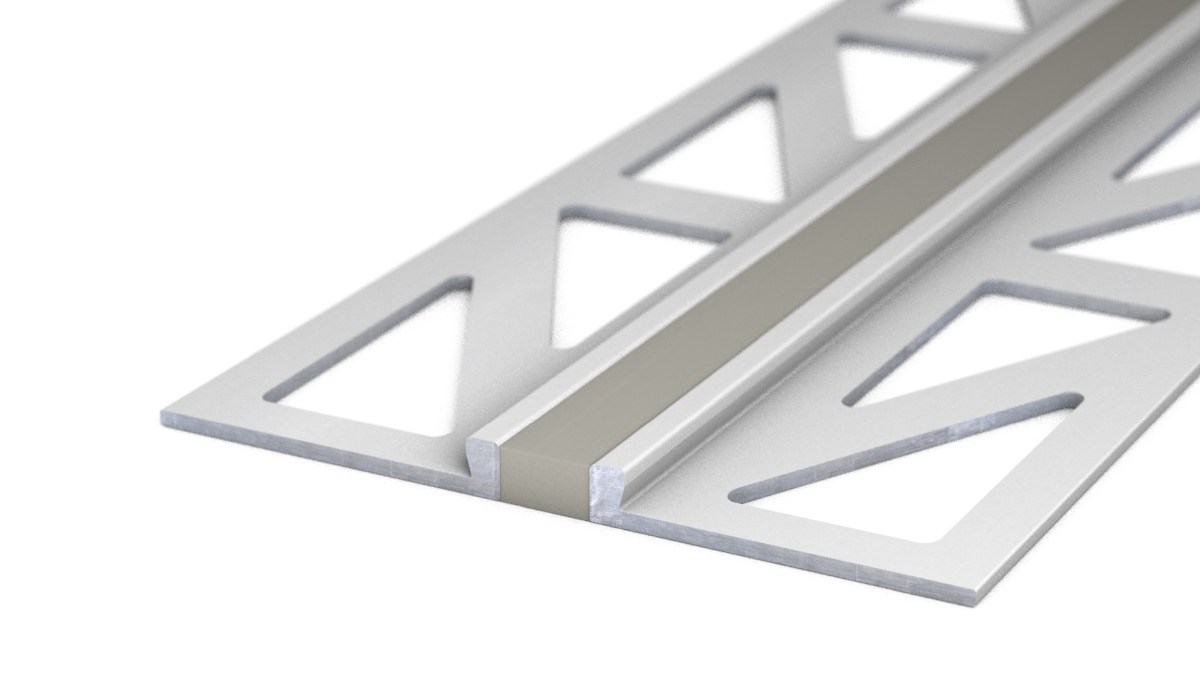 Aluminium expansion joint profile - Silicone joint - for 2,5mm floorings - Grey 3m