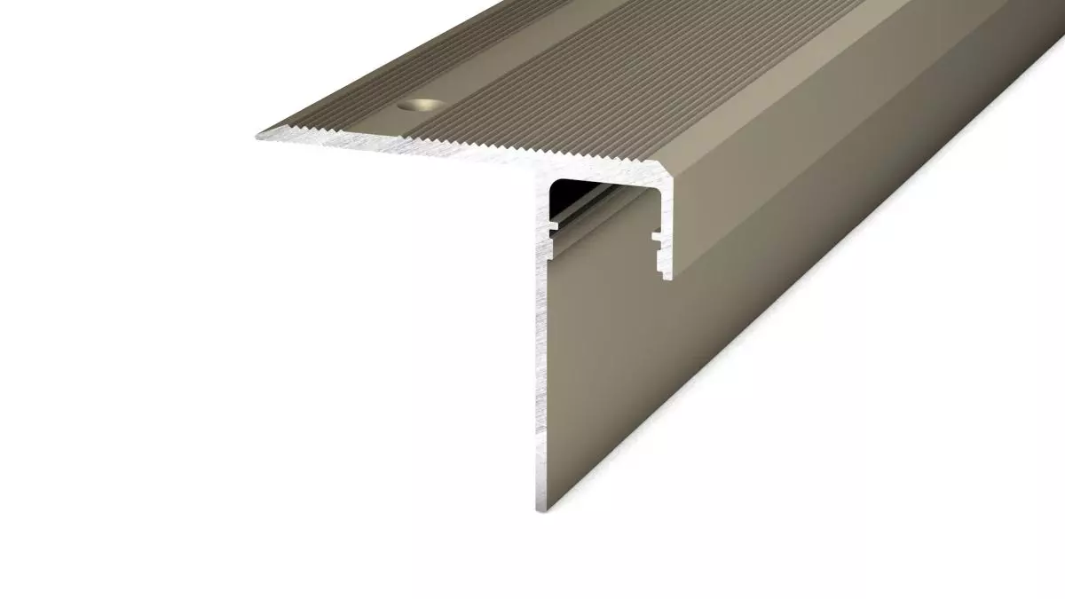LED stair nosing profile 218 stainless steel matt - 2.50m