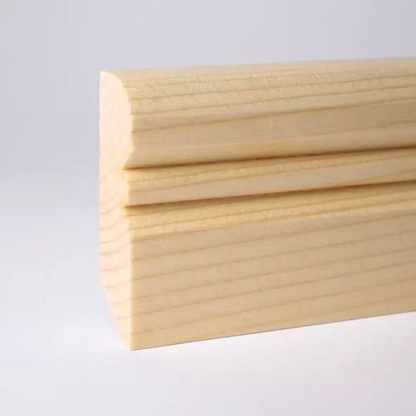 Alt-Reno Profil-Sockelleiste Massivholz 80mm - Kiefer gelackt