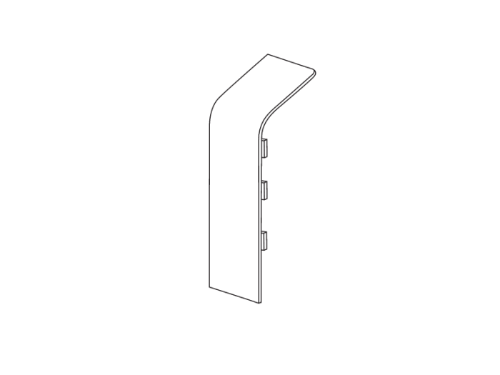 Verbinder für Heizungsrohrverkleidung Kunststoff 45 x 110 mm Weiß