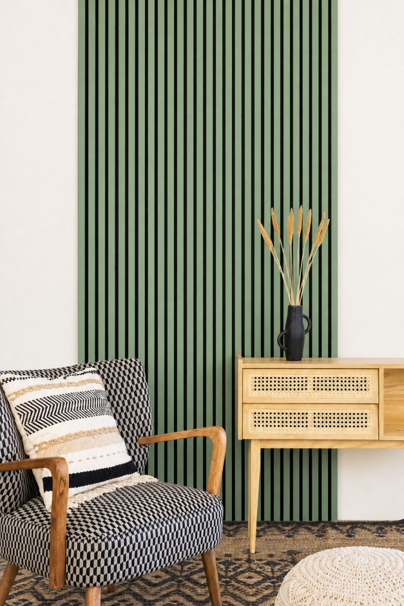 Acoustic+ Acoustic Panel Mint 2600 x 400 mm - Acoustic Felt Black