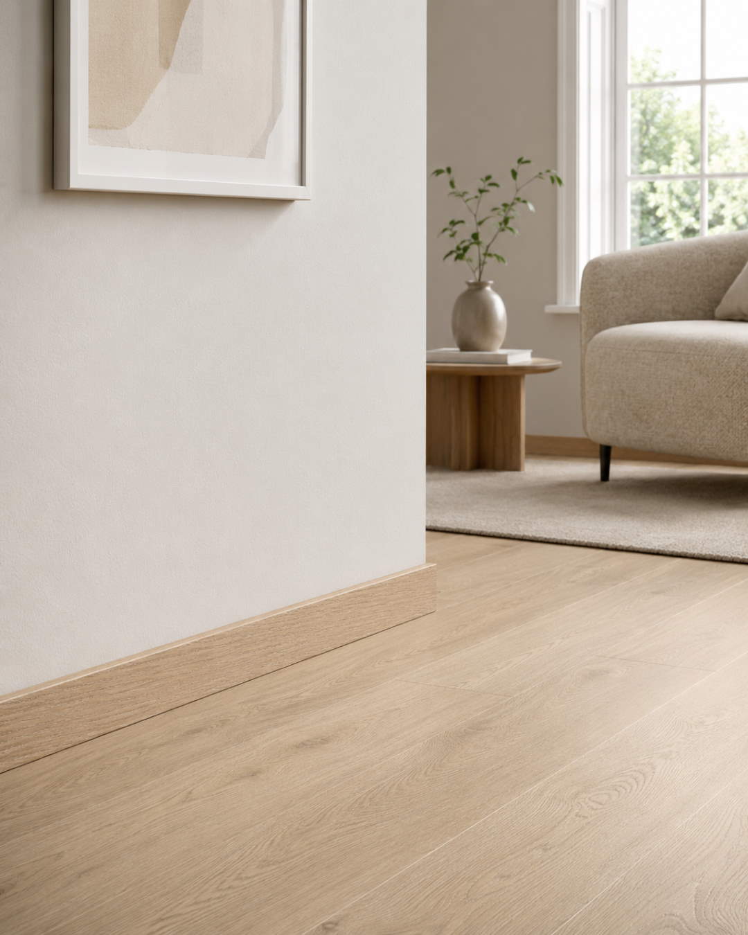 skirting with wood optics 60mm light oak