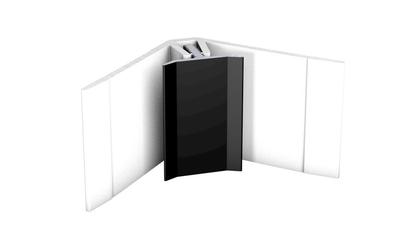 MuraTec aluminum internal angle, black - for covering thicknesses 3.0 - 5.0 mm MuraTec aluminum internal angle, black - for covering thicknesses 3.0 - 5.0 mm