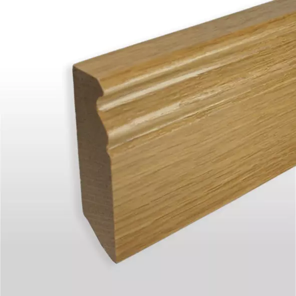 Sockelleiste Berliner Profil 80mm - Eiche gelackt