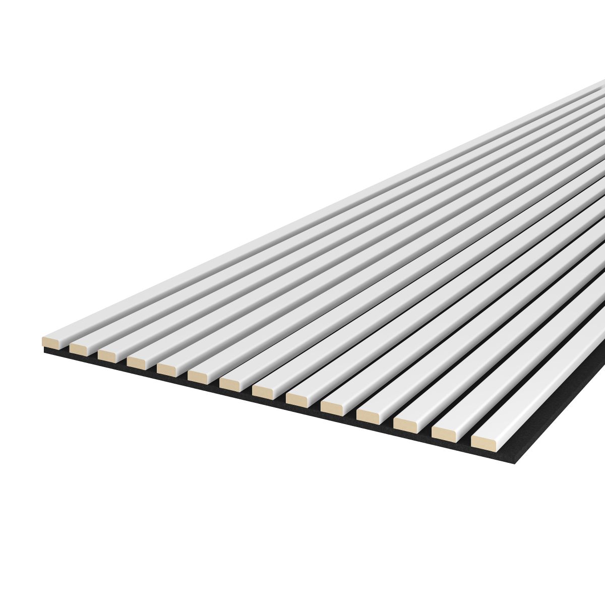 Acoustic+ Acoustic Panel White 2400 x 600 mm - Acoustic Felt Black