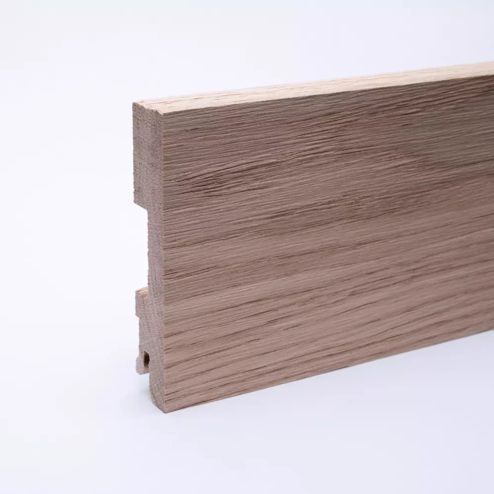 solid wood skirting 100mm quadrangular untreated oak