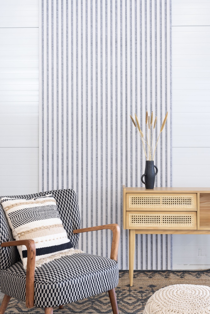 Acoustic panel 600 x 2400 mm Vintage Oak - Acoustic felt Grey Acoustic panel 600 x 2400 mm Vintage Oak - Acoustic felt Grey