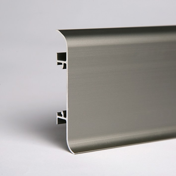 Metal clip skirting - burnished aluminum Metal clip skirting - burnished aluminum