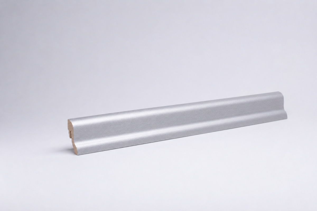 Skirting with wood optics 40 mm high-grade steel decor