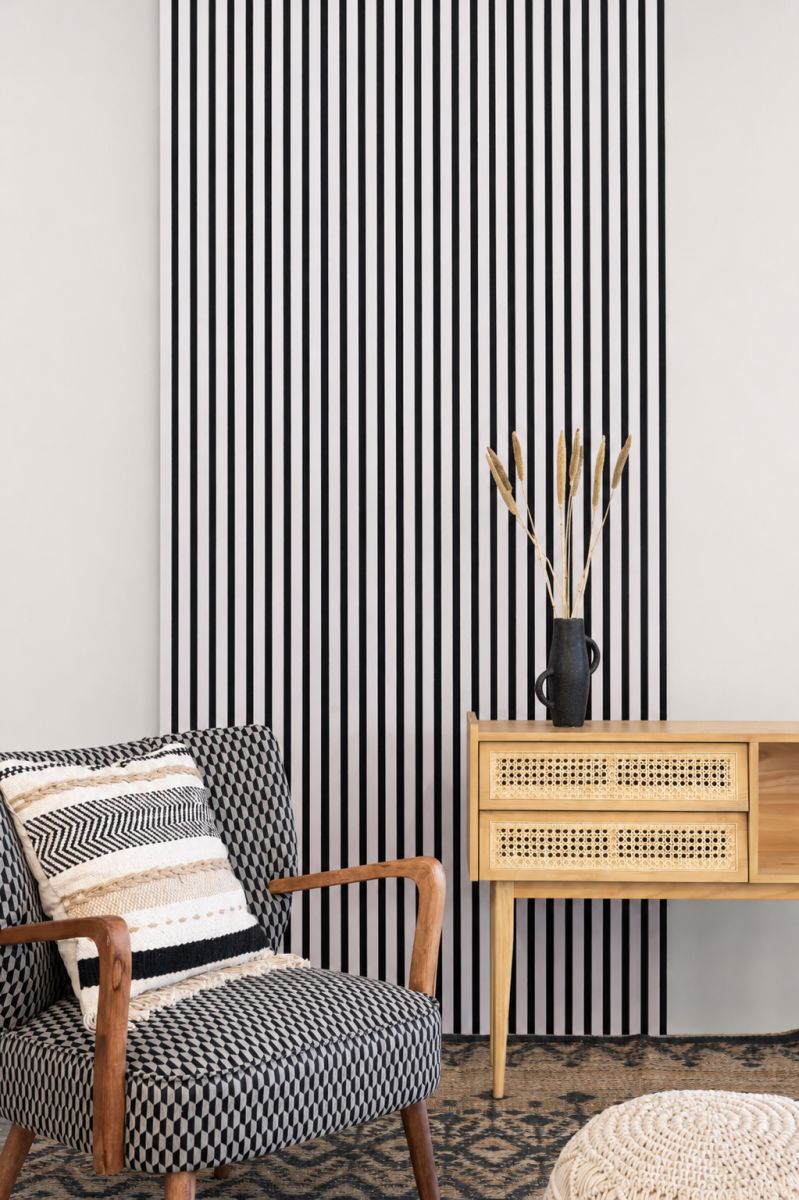 Acoustic+ Acoustic panel Rose 3000 x 400 mm - Acoustic felt Black