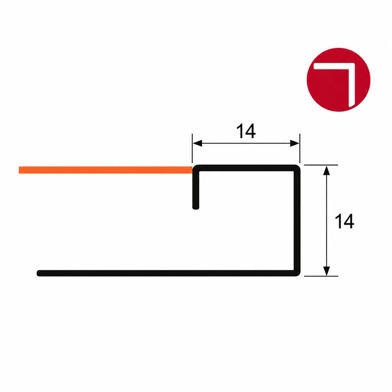 Quadratprofil Edelstahl „Q-Typ“ 14 mm, eckig - Edelstahl poliert