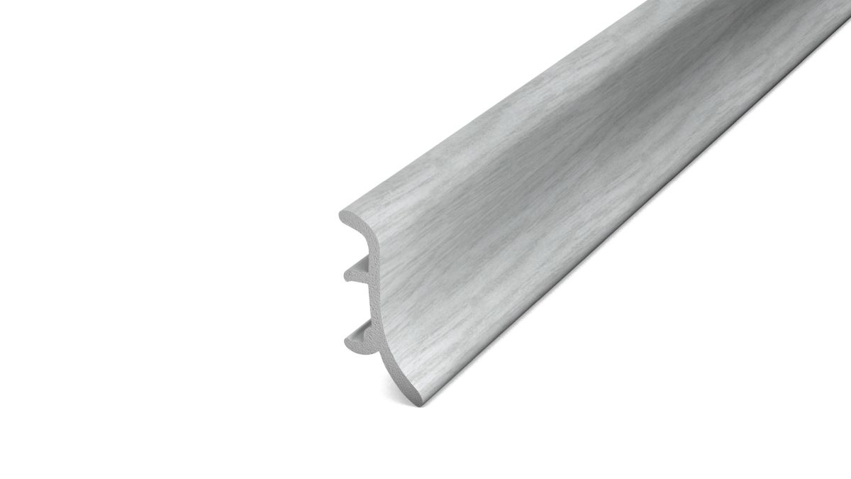 Prinz Hartschaum-Sockelleiste 48 mm - Nr. 812 - Silbergrau - 250 cm