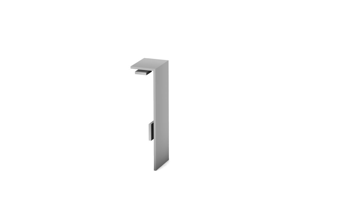 connector for metal skirtings CULTUS 45 - Silver connector for metal skirtings CULTUS 45 - Silver
