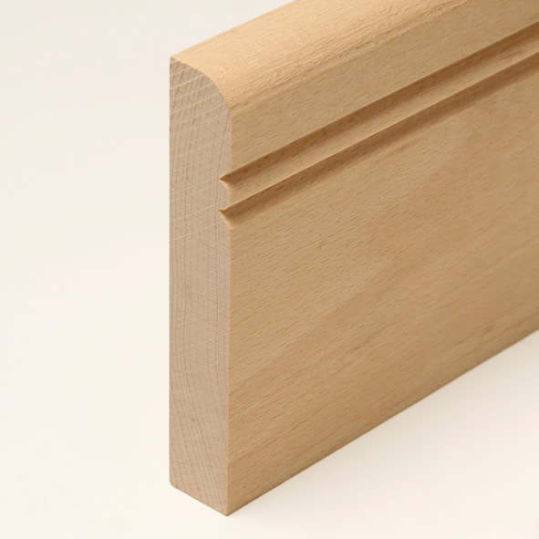 Alt-Reno Profil-Sockelleiste Massivholz 100mm - Buche roh