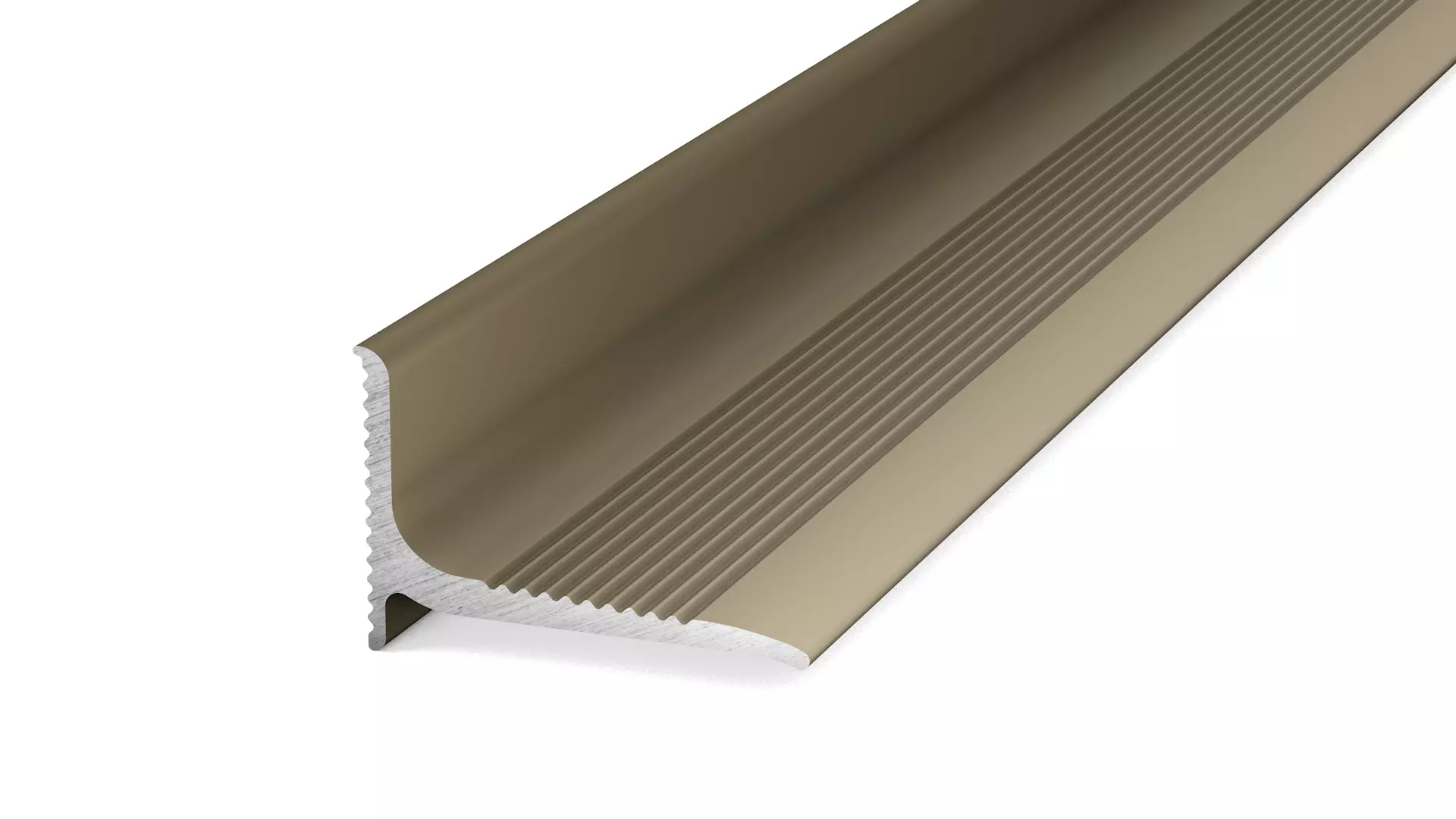 Wandanschlussprofil Nr. 290 - 19,8 x 13,1 mm Edelstahl matt 1,00m