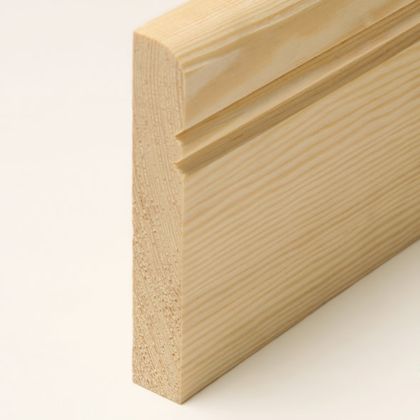 solid wood skirting 100mm with Altreno profile untreated pine solid wood skirting 100mm with Altreno profile untreated pine