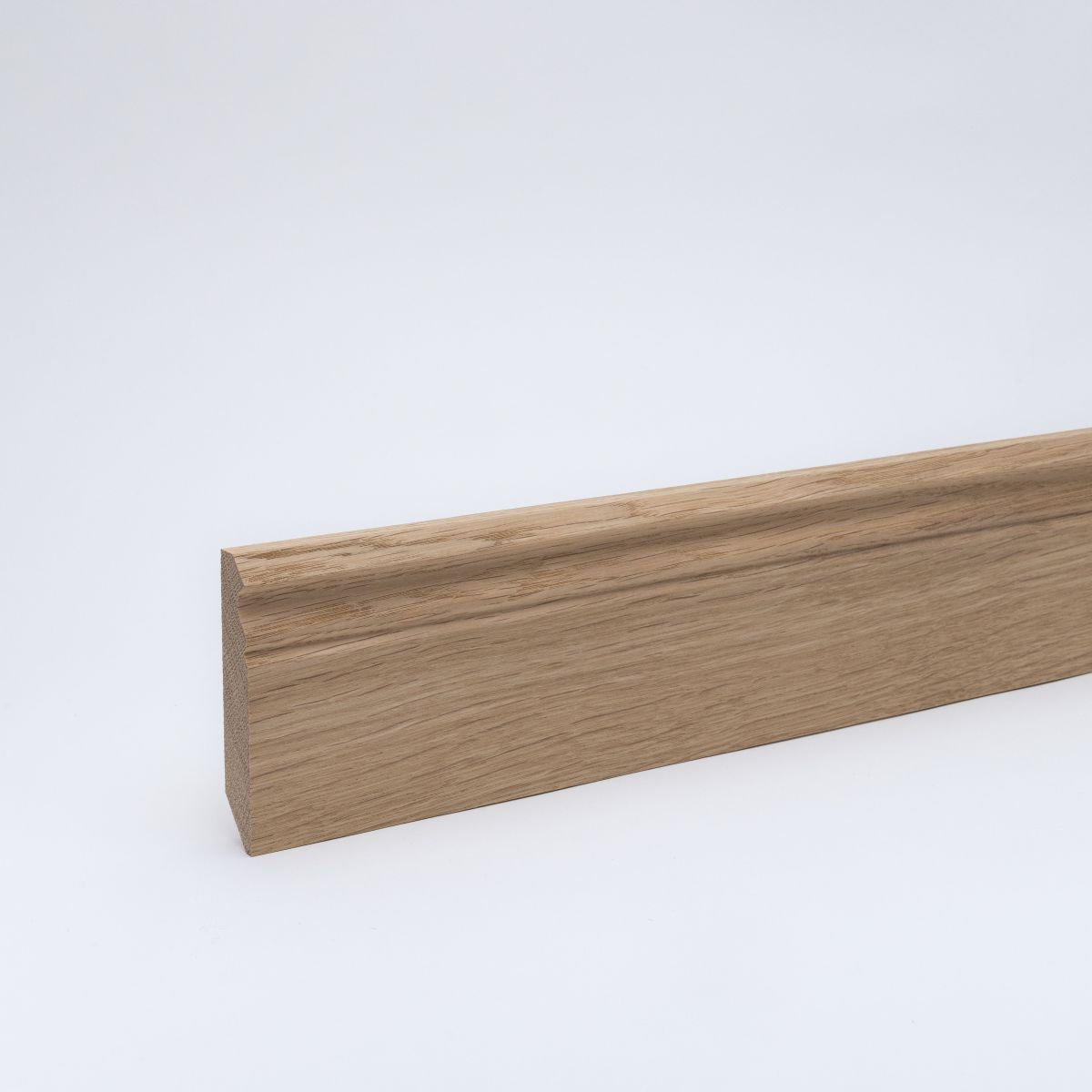 Solid wood skirting board 80x16mm Berlin profile - raw oak Solid wood skirting board 80x16mm Berlin profile - raw oak