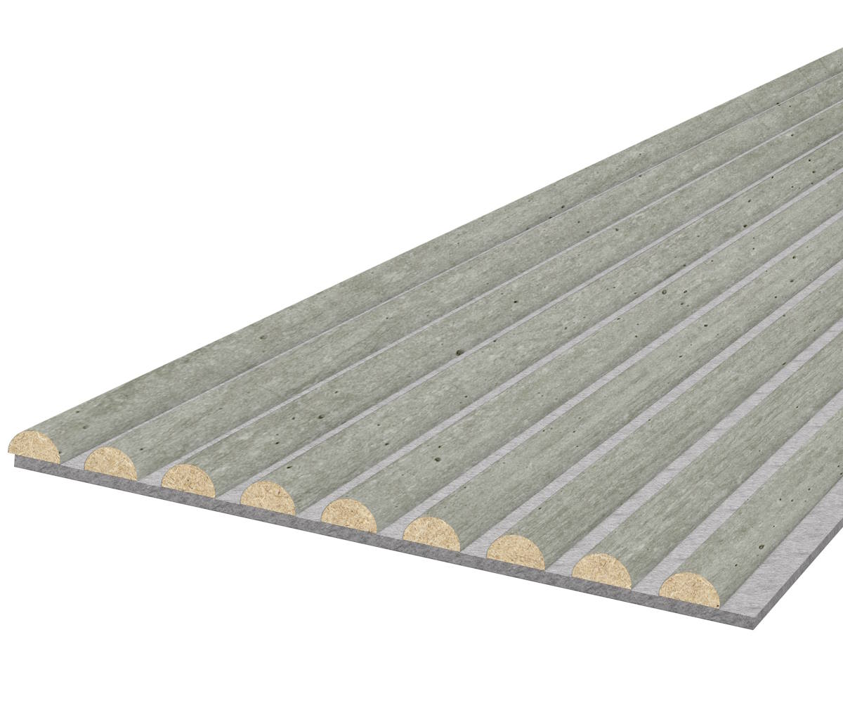 Sample WAVE - Concrete - Acoustic felt Grey