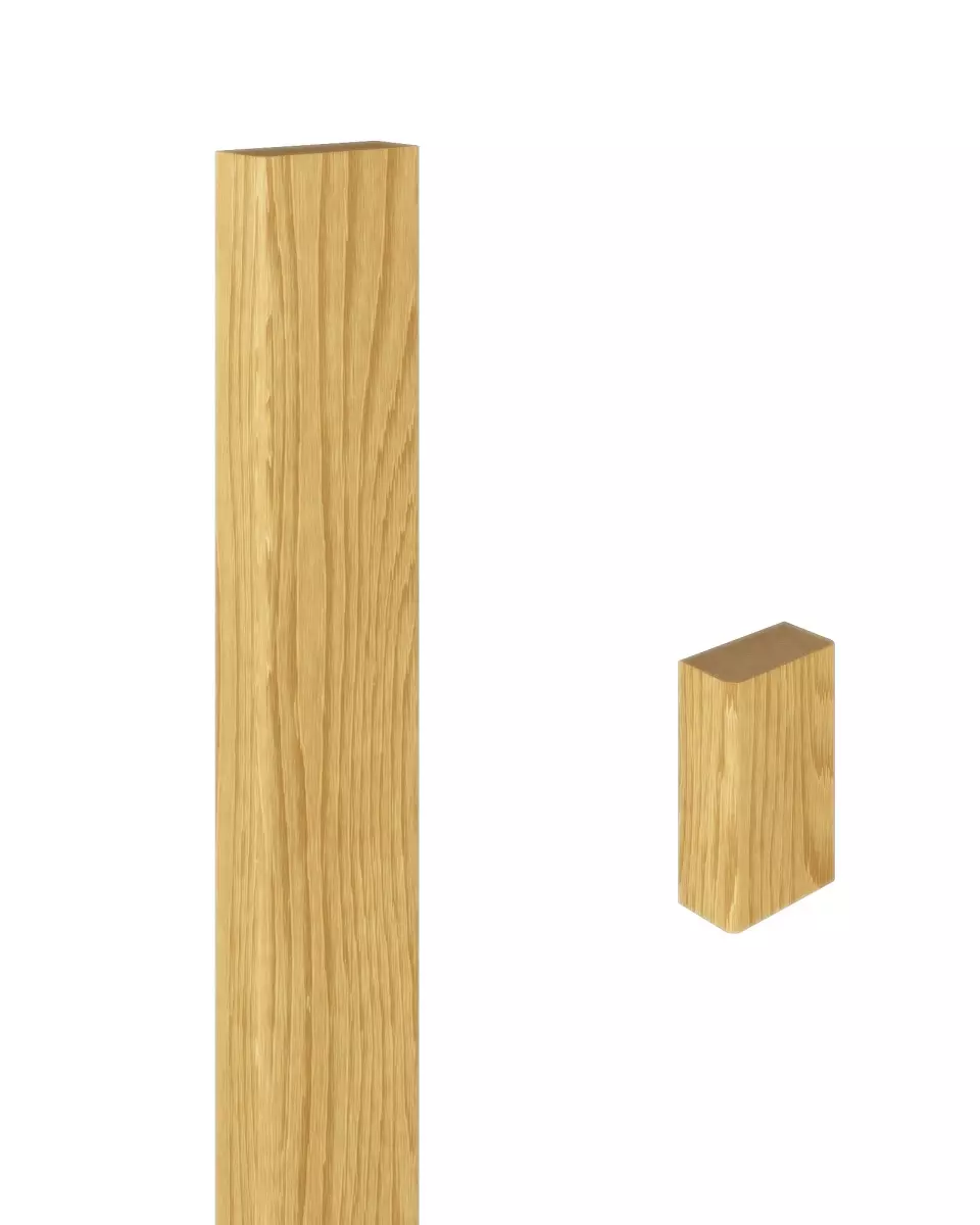 Wandverkleidung, Lamellenleiste, Wandlamelle - Furnier Eiche roh