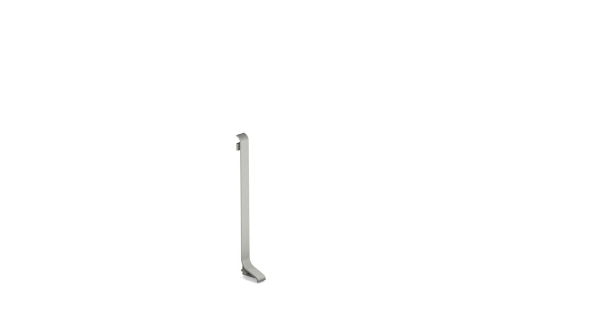 Endstück rechts für Aluminium-Sockelleiste für Klebemontage 60mm - Titan