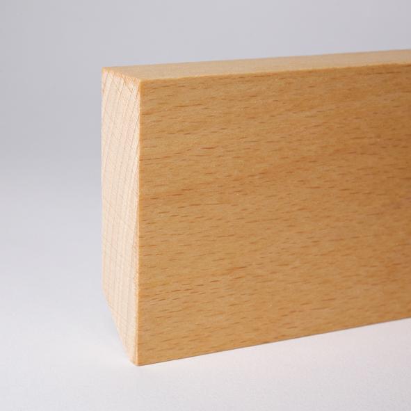 Vierkant Massivholz-Sockelleiste 60mm - Buche geölt