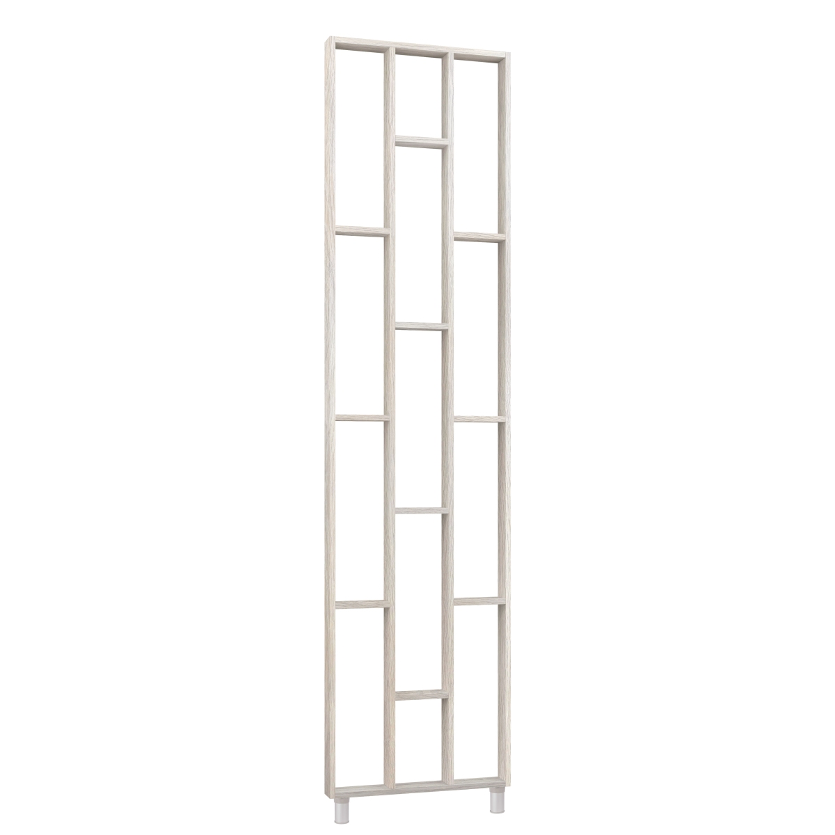 Design room divider, shelving system 75 x 634 x 2500 mm - silver oak Design room divider, shelving system 75 x 634 x 2500 mm - silver oak