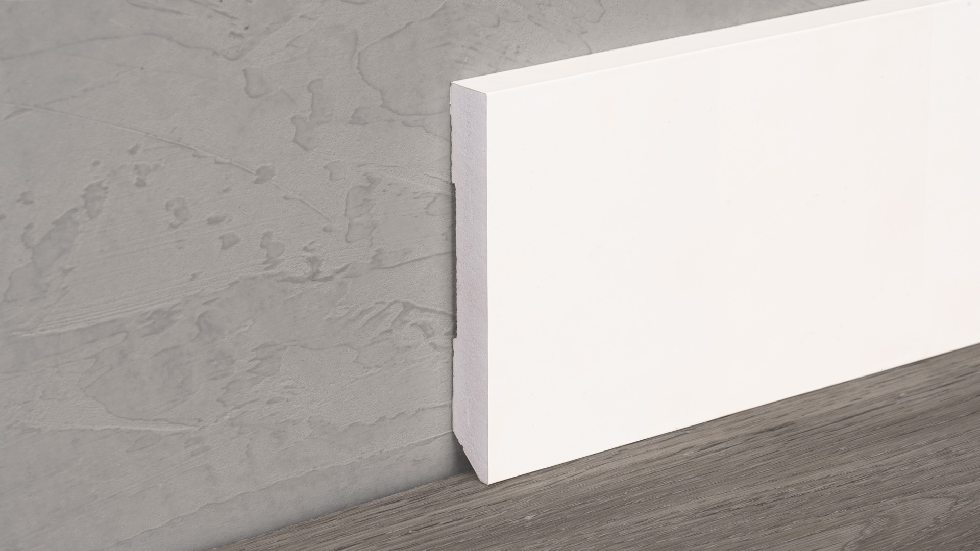 Hard foam skirting board MONDO - 100 mm - White