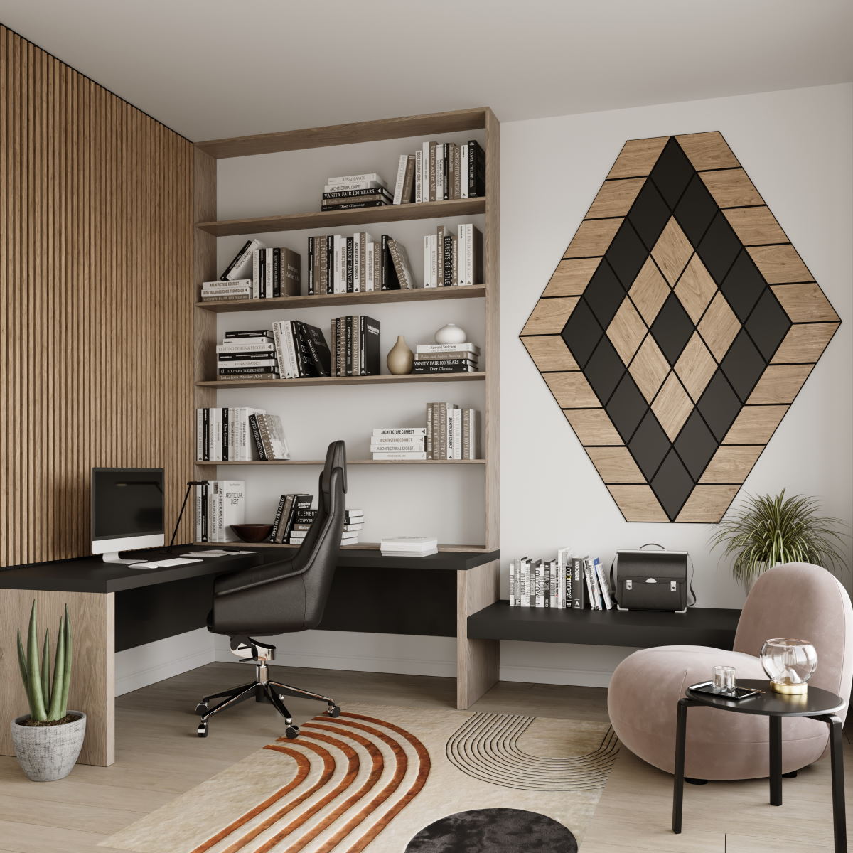 Wall paneling CARO - black