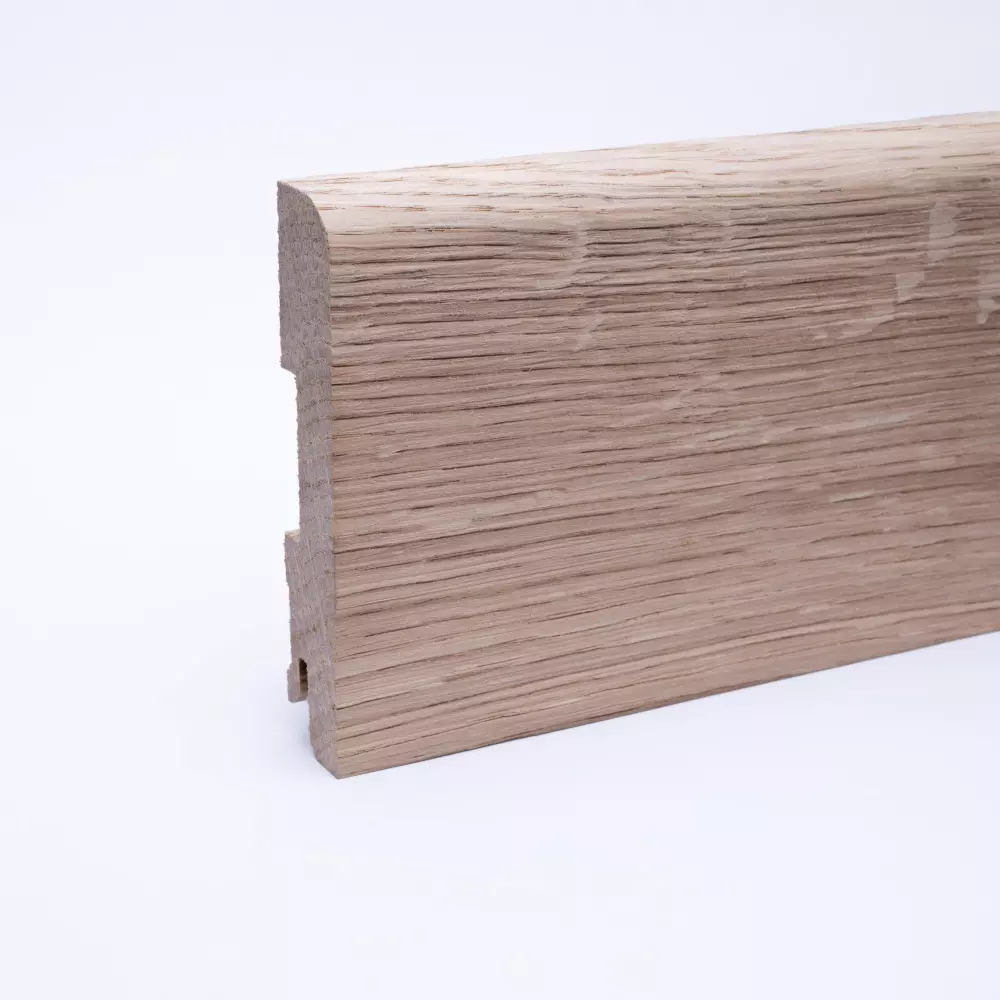 solid wood skirting 100mm with rounded front edge untreated oak