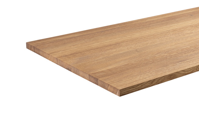 Pattern - solid oak wood continuous slats - oiled finish Pattern - solid oak wood continuous slats - oiled finish