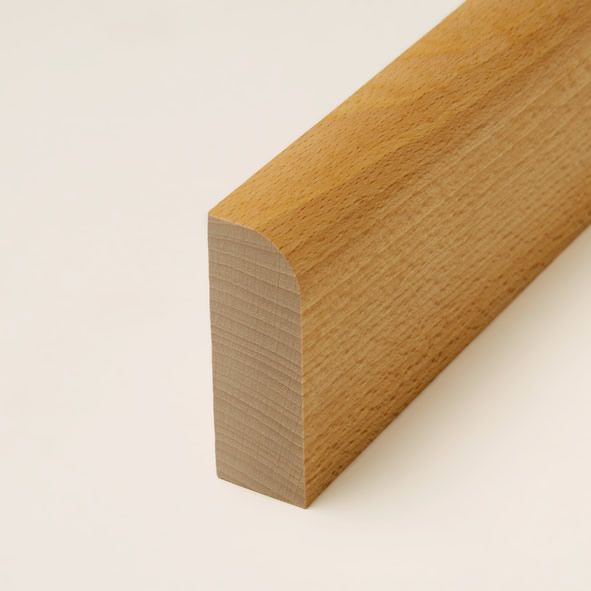 solid wood skirting 120mm with rounded front edge oiled beech