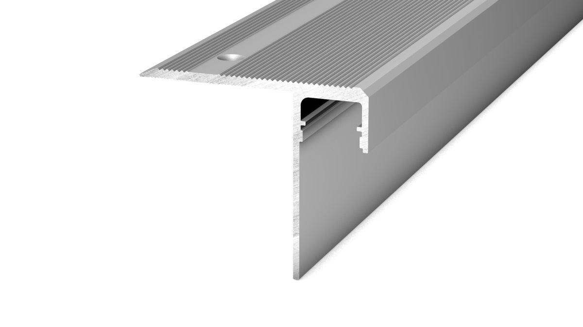 LED stair nosing profile 218 silver - 2.50m LED stair nosing profile 218 silver - 2.50m