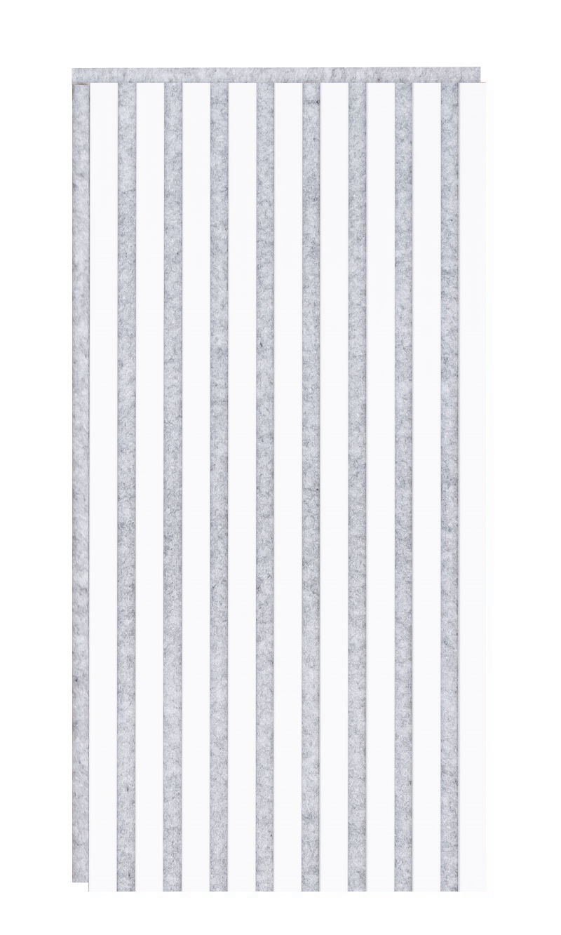 Acoustic+ Akustikpaneel Weiß 800 x 400 mm - Akustikfilz Grau