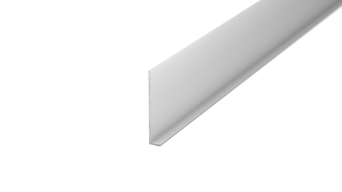 Winkel-Sockelleiste 9,5 x 60 x 2.500 mm - Silber