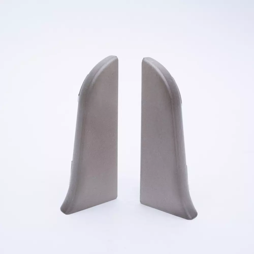 Abschluss Links / Rechts für Metallsockelleiste Edelstahl Optik gebürstet