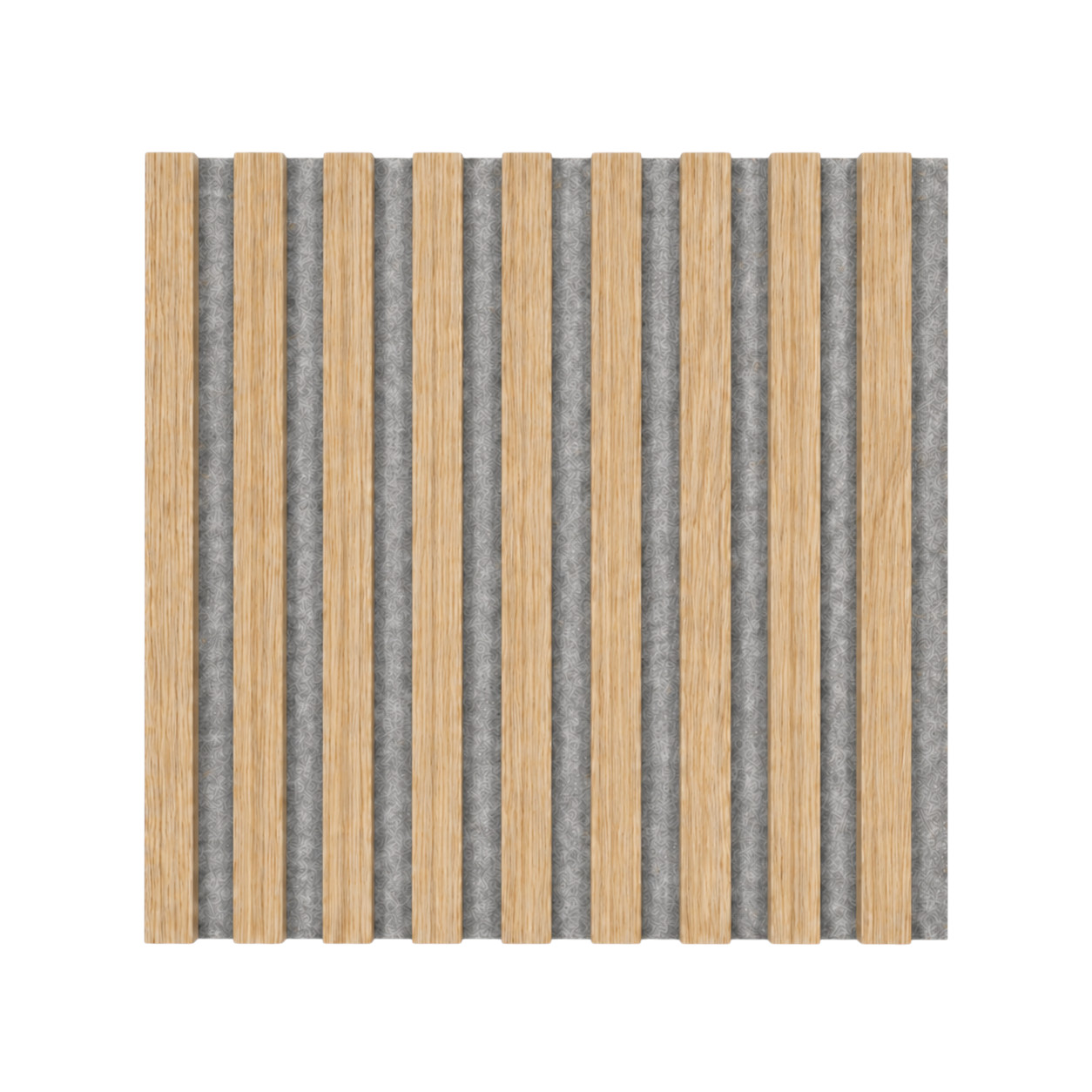 Acoustic+ Akustikpaneel Eiche Natur 400 x 400 mm - Akustikfilz Grau