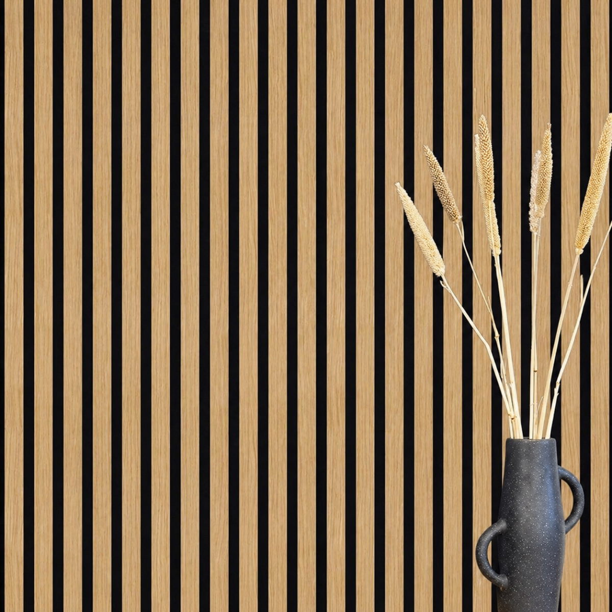 Muster - Premium Eiche Natur - Akustikfilz Schwarz