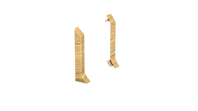 Prinz Endstücke - Kunststoff. Für Hartschaum-Sockelleiste 60 mm. - Nr. 811 - Oak natural