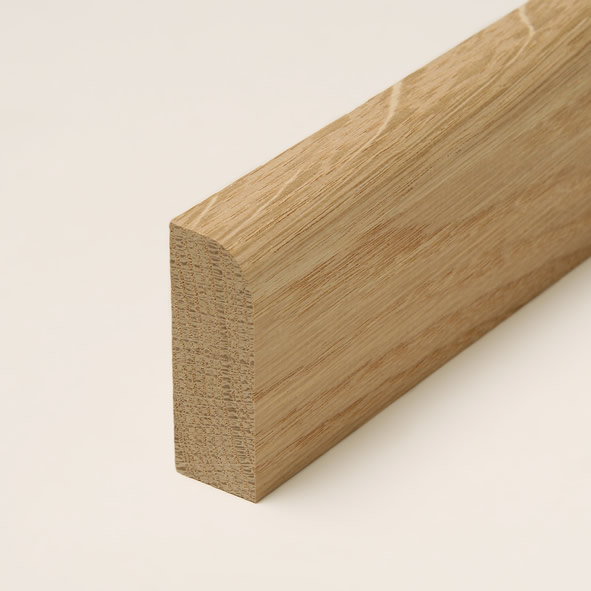 solid wood skirting 60mm with rounded front edge untreated oak solid wood skirting 60mm with rounded front edge untreated oak