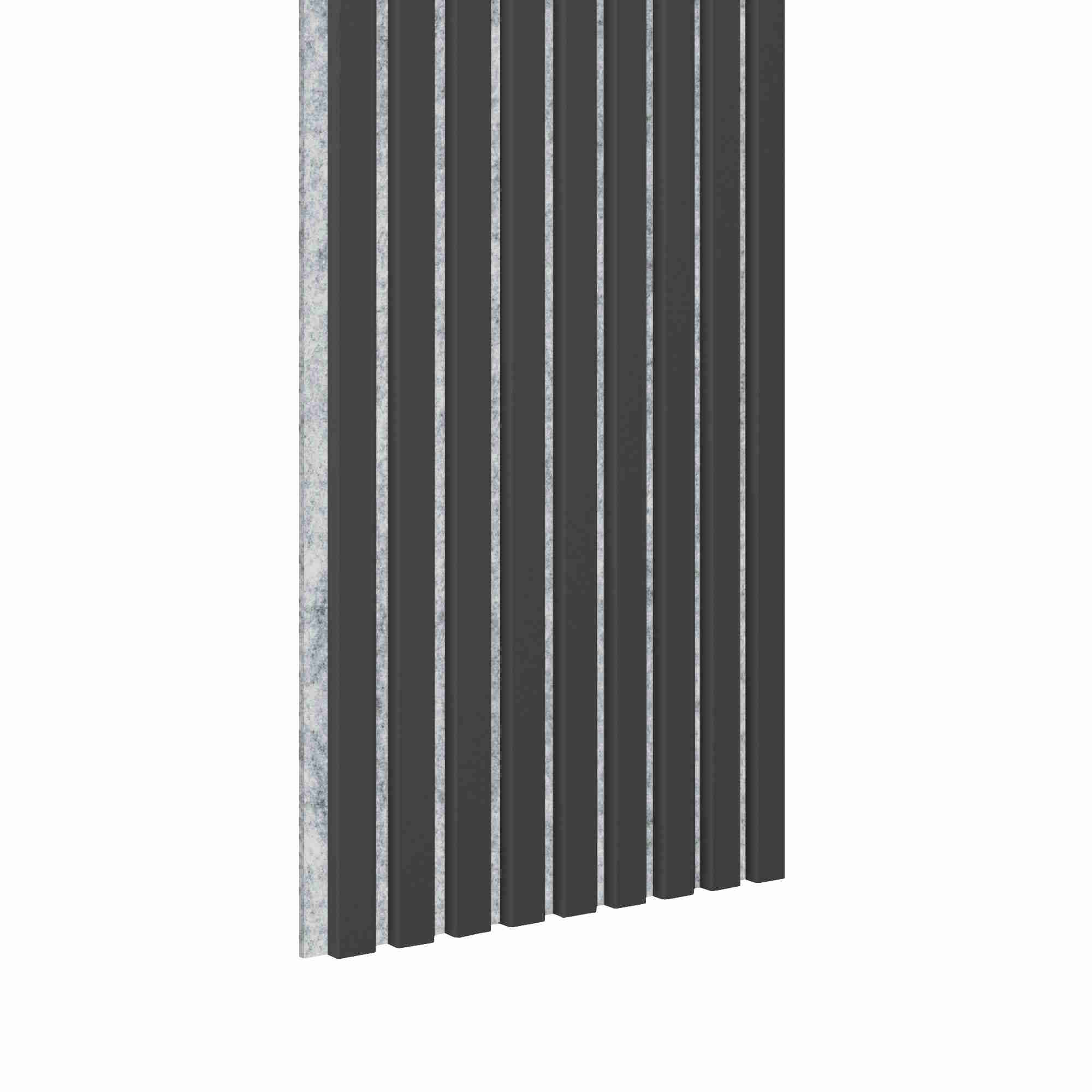 Akustikpaneel 2600 x 400 mm Grau-Anthrazit - Akustikfilz Grau - Wandverkleidung