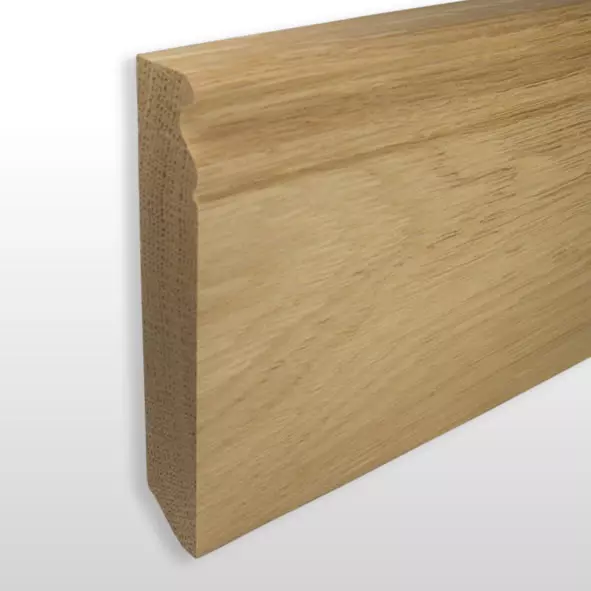 solid wood skirting 120mm with Berlin profile untreated oak