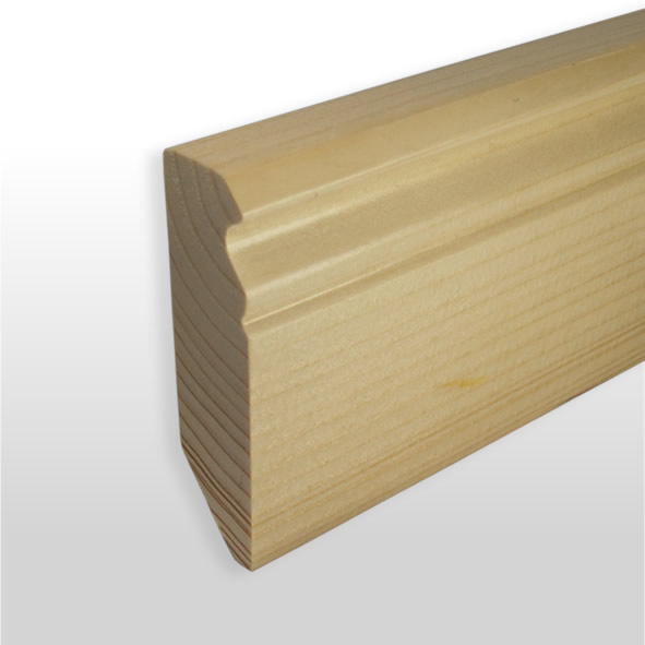 Sockelleiste Berliner Profil 80mm - Kiefer gelackt