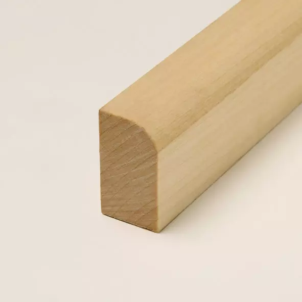 Solid wood skirting 40mm with rounded front edge oiled maple