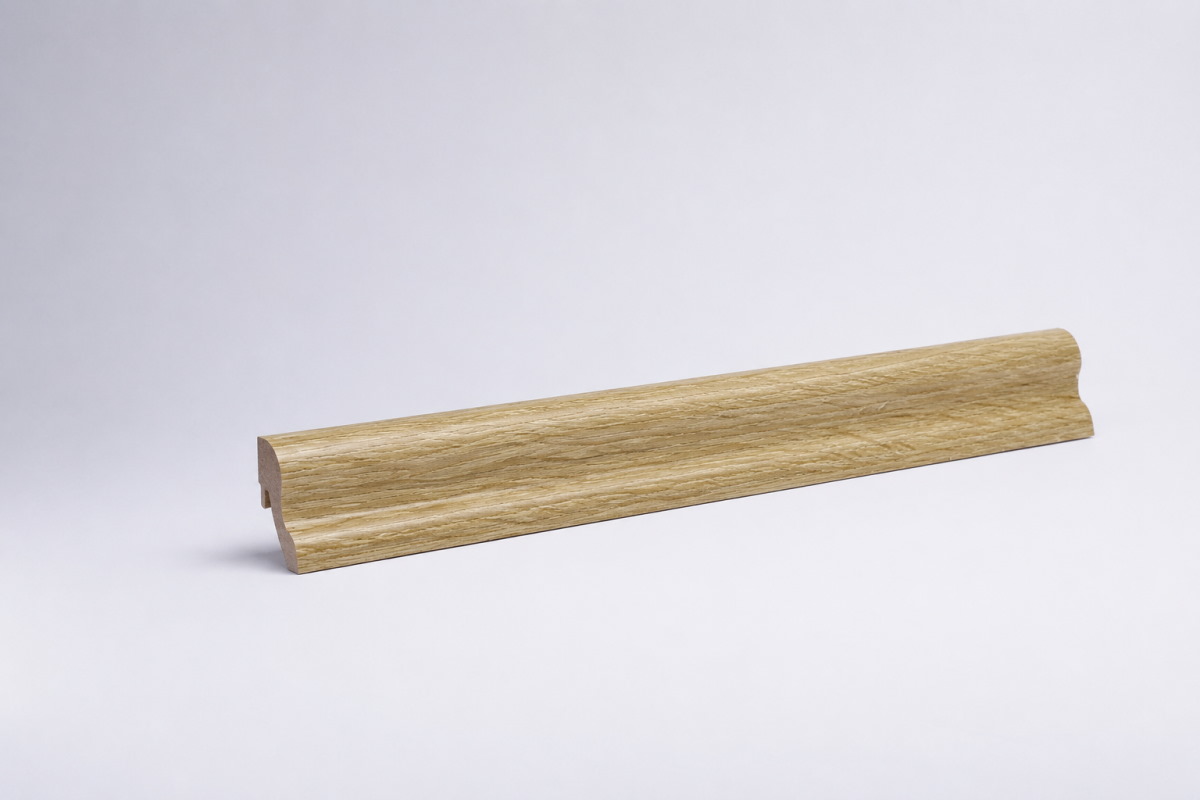 Skirting with wood optics 40 mm white washed oak